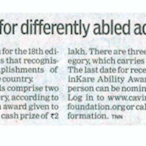 Nomination open for differently abled achievers awardsThe Times of India