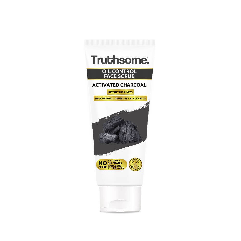 Truthsome Oil Control Face Scrub with Activated Charcoal & Blueberry