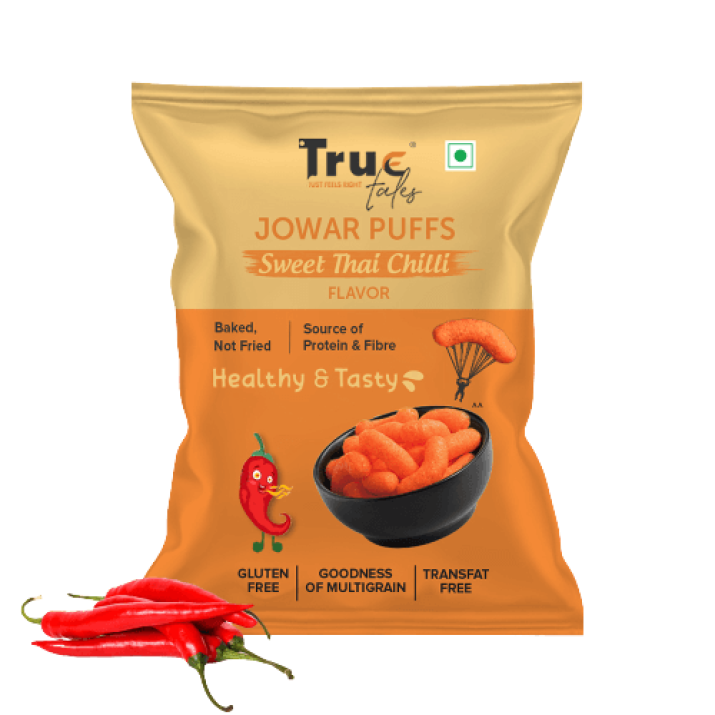 True Tales Jowar Puffs Sweet Thai Chilly