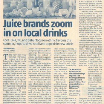 Juice brands zoom in on local drinks