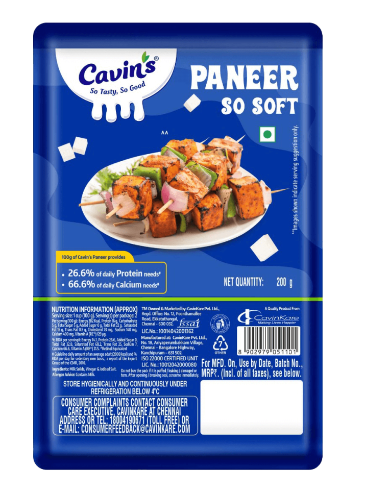 Cavin’s Soft Paneer