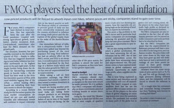 FMCG players feel the heat of rural inflamation