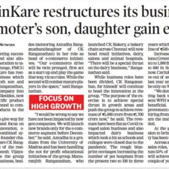 CavinKare restructures its business, promoter’s son, daughter gain entry